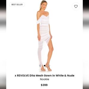 x REVOLVE Nookie Dita Mesh white/nude XS m123